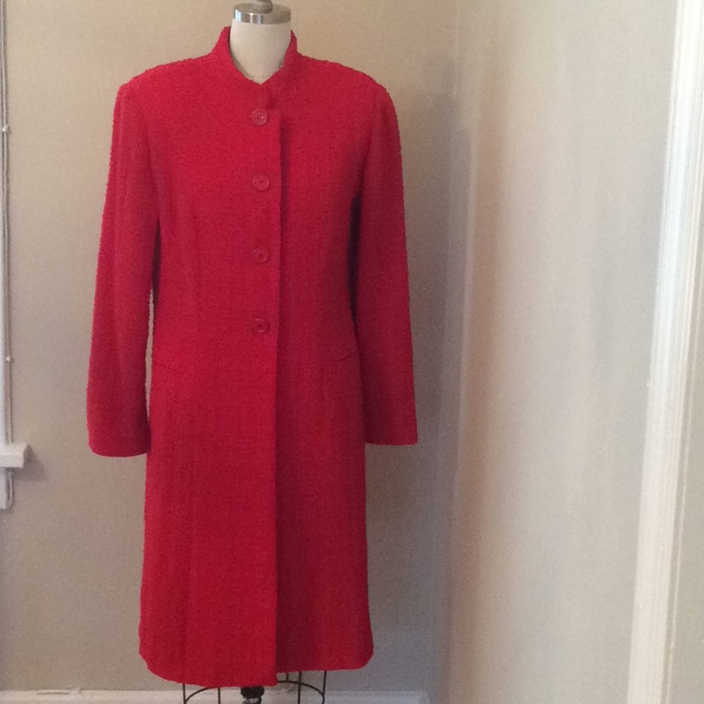Vintage Lee Anderson couture Red coat.
